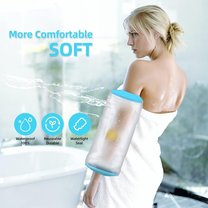 Divvsck PICC Line Shower Cover, PICC Line Covers for Upper Arm, Reusable Waterproof IV & PICC Line Sleeve Protector for Chemotherapy Treatment, Broken Wound Elbow for bath Shower - Image 3